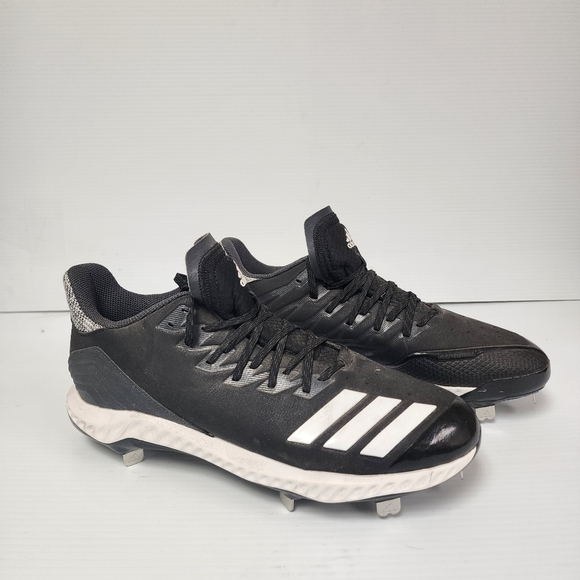 NWOB Adidas Icon Bounce Black Metal Baseball Cleats CG5241 Size 11 - Picture 4 of 12